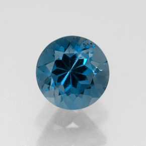 Topaze bleue naturelle coupe roude, 1,97 ct, VS-SI
