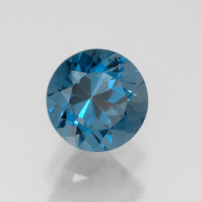 Topaze bleue naturelle coupe roude, 1,97 ct, VS-SI