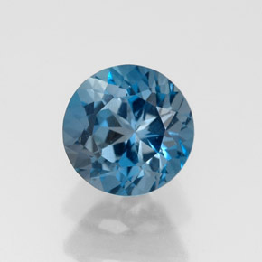 Topaze bleue naturelle coupe roude, 1,98 ct, VS