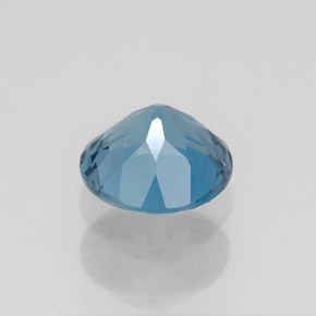 Topaze bleue naturelle coupe roude, 1,52 ct, VVS