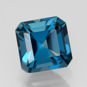 Topaze bleue naturelle taille émeraude, 2,49 ct, VVS-VS