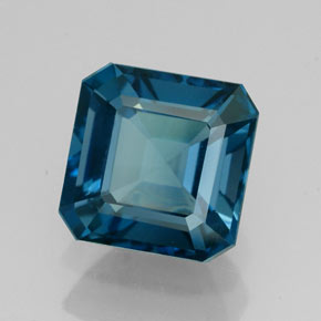Topaze bleue naturelle taille émeraude, 3,03 ct, VS