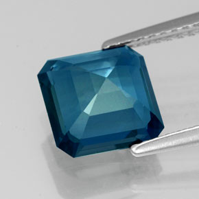 Topaze bleue naturelle taille émeraude, 3,03 ct, VS