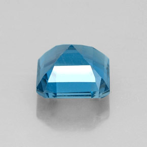 Topaze bleue naturelle taille émeraude, 2,27 ct, VVS-VS