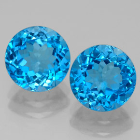 Achetez naturel ct bleue topaze gems, coupe roude, en provenance brésil chez gemselect. en stock, livraison internationale!