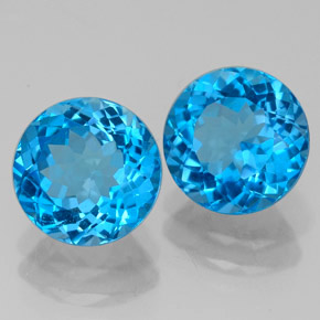Achetez naturel ct bleue topaze gems, coupe roude, en provenance brésil chez gemselect. en stock, livraison internationale!