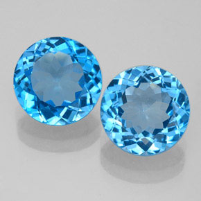 Achetez naturel ct bleue topaze gems, coupe roude, en provenance brésil chez gemselect. en stock, livraison internationale!