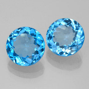 Achetez naturel ct bleue topaze gems, coupe roude, en provenance brésil chez gemselect. en stock, livraison internationale!