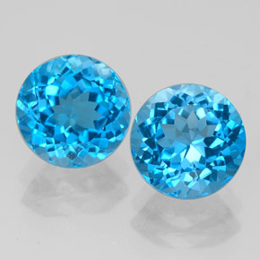 Achetez naturel ct bleue topaze gems, coupe roude, en provenance brésil chez gemselect. en stock, livraison internationale!