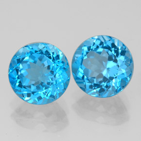 Achetez naturel ct bleue topaze gems, coupe roude, en provenance brésil chez gemselect. en stock, livraison internationale!