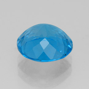 Topaze bleue naturelle coupe roude, 3,34 ct, VS