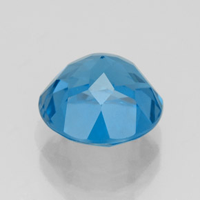 Topaze bleue naturelle coupe roude, 3,75 ct, VVS