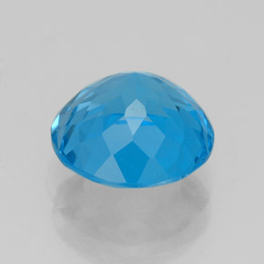 Topaze bleue naturelle coupe roude, 3,57 ct, VVS