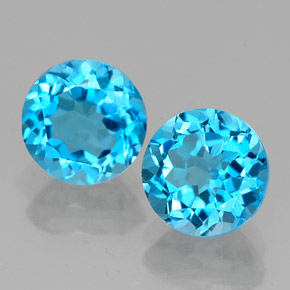 Achetez naturel ct bleue topaze gems, coupe roude, en provenance brésil chez gemselect. en stock, livraison internationale!