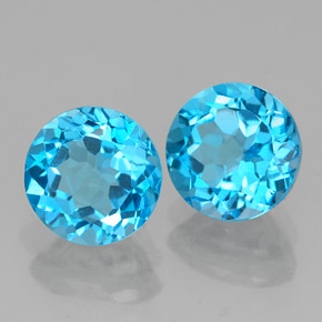 Achetez naturel ct bleue topaze gems, coupe roude, en provenance brésil chez gemselect. en stock, livraison internationale!