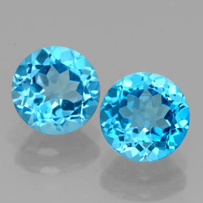 Achetez naturel ct bleue topaze gems, coupe roude, en provenance brésil chez gemselect. en stock, livraison internationale!