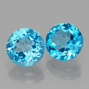 Achetez naturel ct bleue topaze gems, coupe roude, en provenance brésil chez gemselect. en stock, livraison internationale!