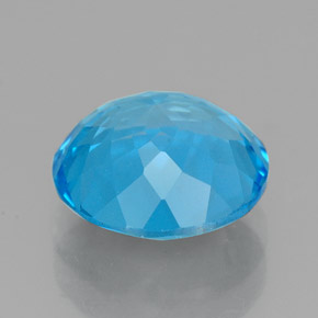 Topaze bleue naturelle coupe roude, 3,45 ct, VVS