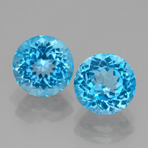 Achetez naturel ct bleue topaze gems, coupe roude, en provenance brésil chez gemselect. en stock, livraison internationale!