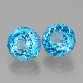 Achetez naturel ct bleue topaze gems, coupe roude, en provenance brésil chez gemselect. en stock, livraison internationale!
