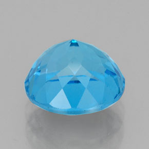 Topaze bleue naturelle coupe roude, 2,91 ct, VS
