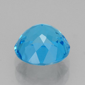 Topaze bleue naturelle coupe roude, 2,65 ct, VVS