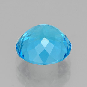 Topaze bleu suisse naturelle coupe roude, 2,43 ct, VVS