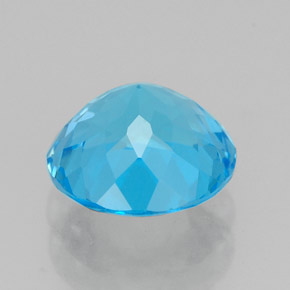 Topaze bleue naturelle coupe roude, 2,34 ct, VS