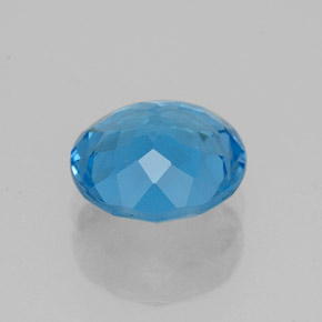 Topaze bleue naturelle coupe roude, 2,14 ct, VVS-VS