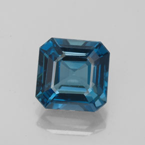Topaze bleue naturelle taille émeraude, 2,89 ct, VVS-VS