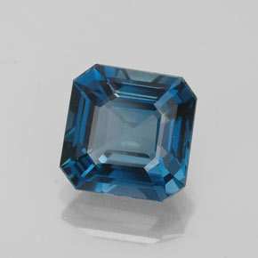 Topaze bleue naturelle taille émeraude, 2,89 ct, VVS-VS