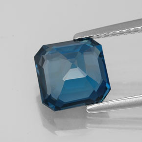 Topaze bleue naturelle taille émeraude, 2,89 ct, VVS-VS