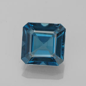 Topaze bleue naturelle taille émeraude, 2,63 ct, VVS-VS