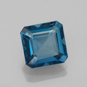 Topaze bleue naturelle taille émeraude, 2,63 ct, VVS-VS