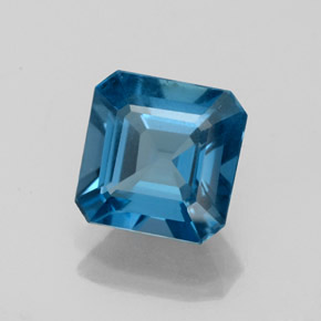 Topaze bleue naturelle taille émeraude, 2,62 ct, VS