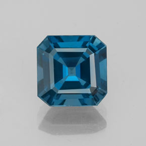 Topaze bleue naturelle taille émeraude, 2,41 ct, VVS