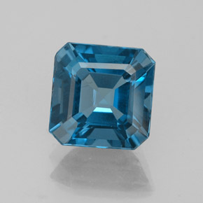 Topaze bleue naturelle taille émeraude, 2,68 ct, VVS