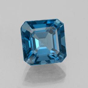 Topaze bleue naturelle taille émeraude, 2,68 ct, VVS