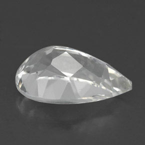 Topaze blanc naturelle en forme de poire, 3,60 ct, VVS-VS