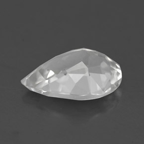 Topaze blanc naturelle en forme de poire, 3,36 ct, VVS