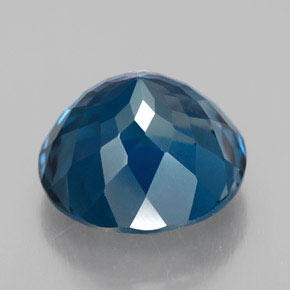 Topaze bleue naturelle coupe roude, 3,75 ct, VVS-VS