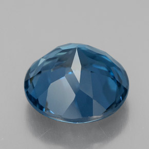 Topaze bleue naturelle coupe roude, 3,44 ct, VS