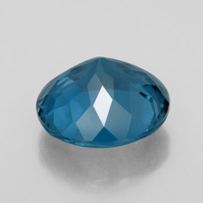 Topaze bleue naturelle coupe roude, 3,25 ct, VVS-VS
