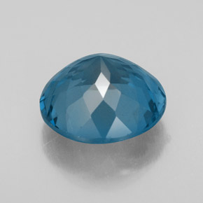 Topaze bleue naturelle coupe roude, 3,43 ct, VVS-VS