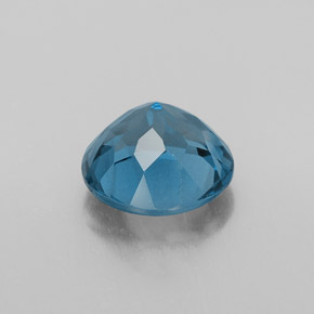 Topaze bleue naturelle coupe roude, 3,35 ct, VVS