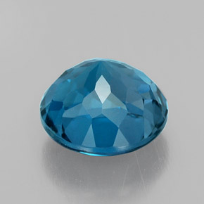 Topaze bleue naturelle coupe roude, 3,26 ct, VVS