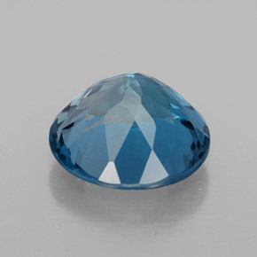 Topaze bleue naturelle coupe roude, 3,30 ct, VVS