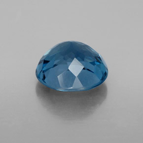 Topaze bleue naturelle coupe roude, 3,49 ct, VVS
