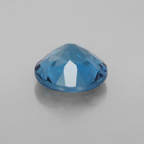 Topaze bleue naturelle coupe roude, 3,12 ct, VS-SI