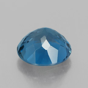 Topaze bleue naturelle coupe roude, 3,32 ct, VVS